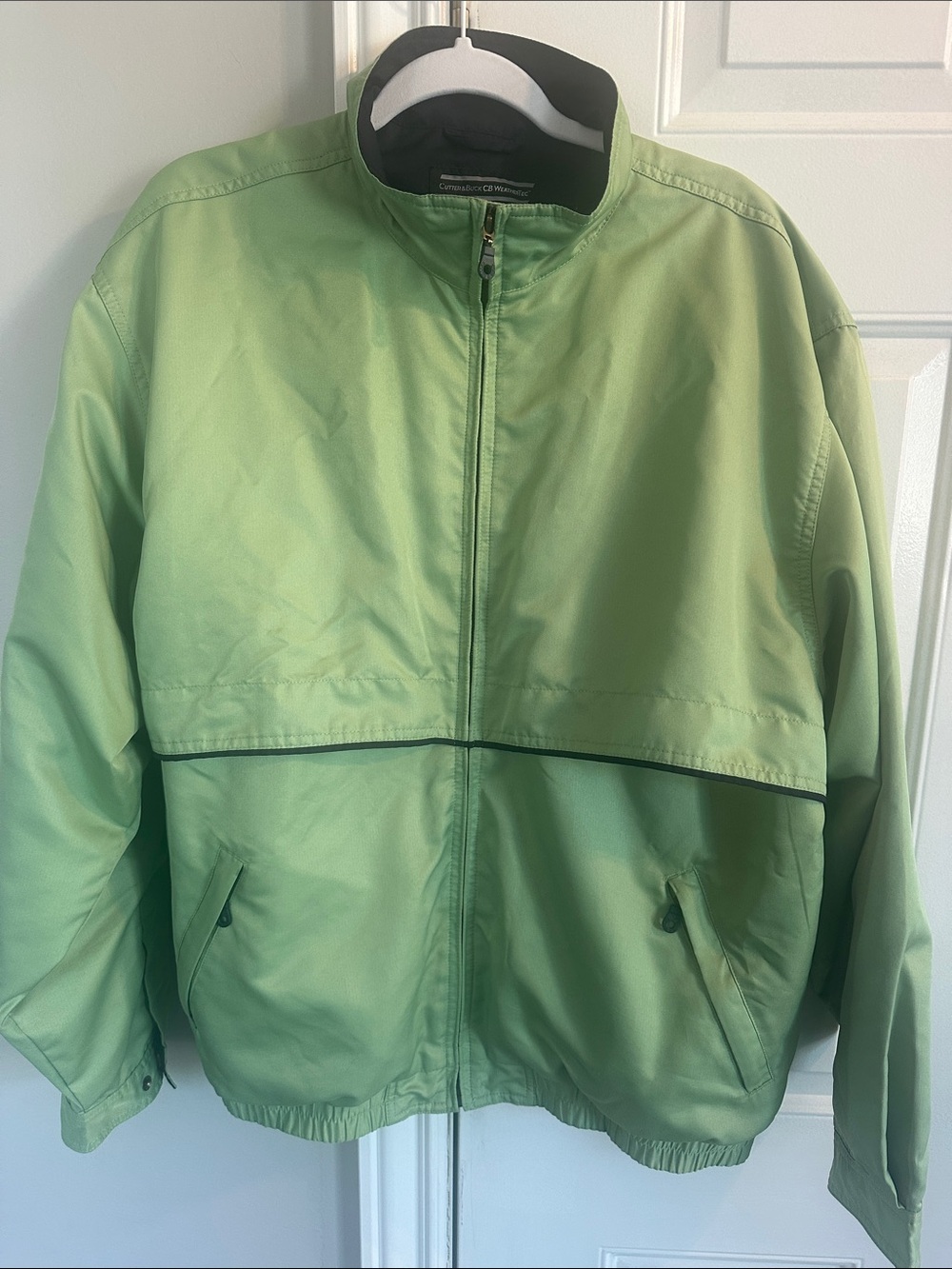 Cutter & Buck Light Green Full-Zip Windbreaker